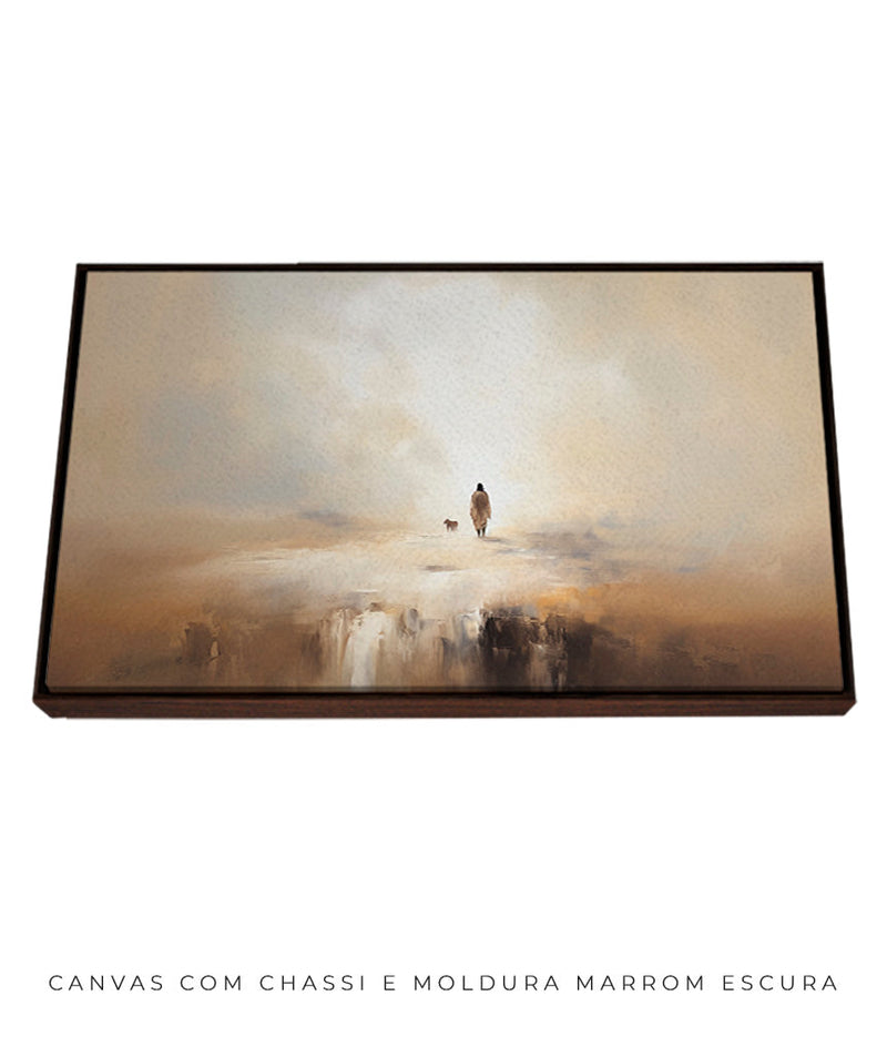 Quadro Decorativo: Jesus, o Bom Pastor | Alta Resolução 4K 🖼️🤎