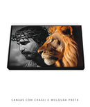 Jesus e o Leão de Judá: Quadro Decorativo | Arte Cristã em Alta Resolução 4K ✝🦁