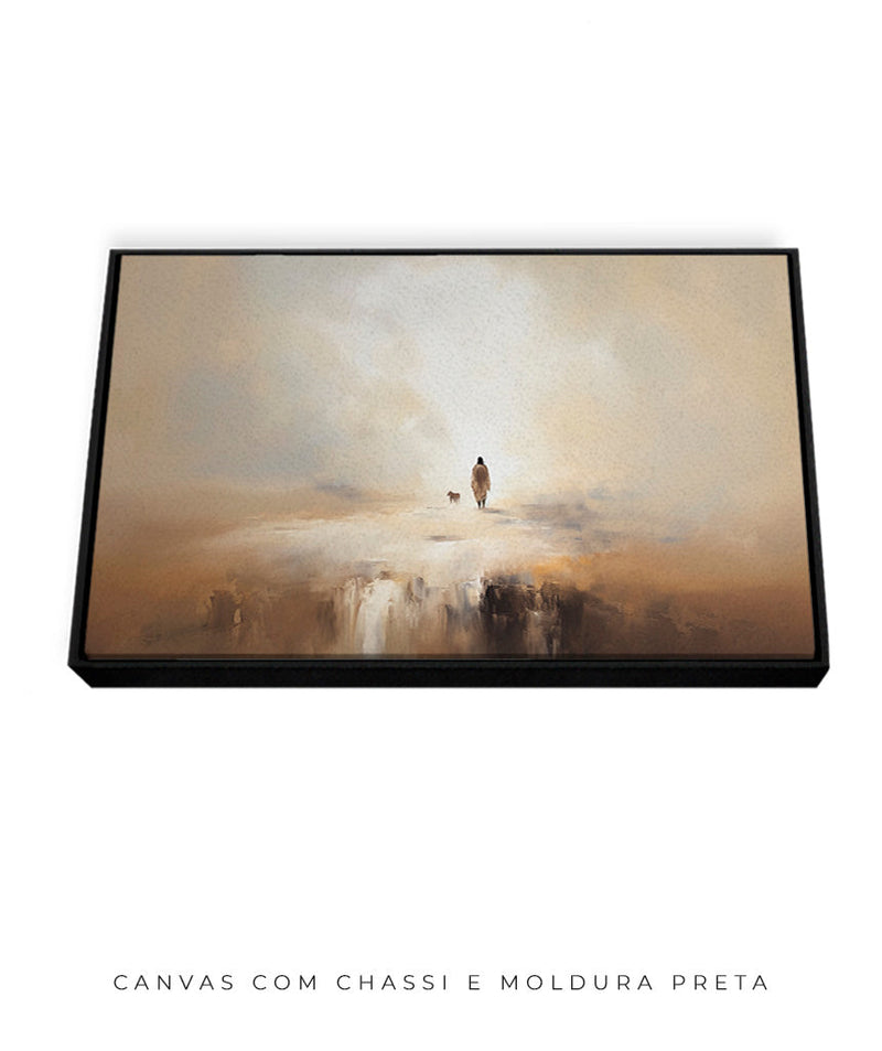 Quadro Decorativo: Jesus, o Bom Pastor | Alta Resolução 4K 🖼️🤎