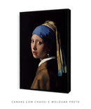 Quadro Decorativo Moça com Brinco de Pérola - Johannes Vermeer 🦪 | Arte Clássica 4K - Decore PAZ