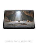 Quadro Cristão: Daniel na Cova dos Leões | Daniel 6:22 – Deus Fechou a Boca dos Leões | Arte Bíblica 4K Decore PAZ 🦁🙏