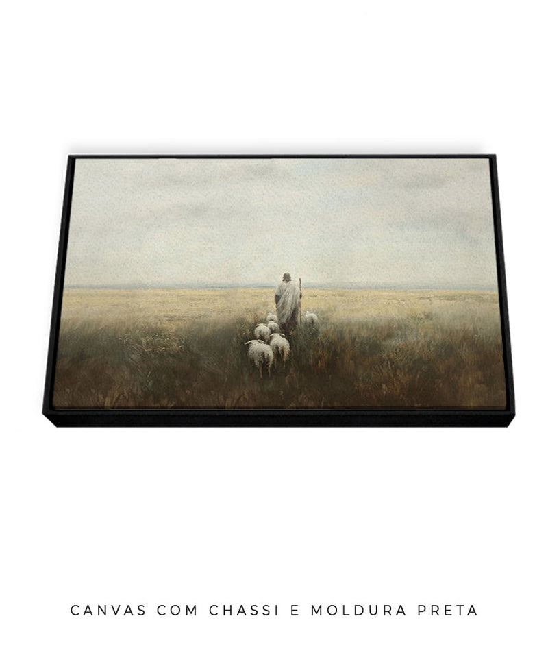 Quadro “Jesus e Suas Ovelhas” – Um Chamado de Fé para o Seu Lar 🐑🤍 Decore Paz