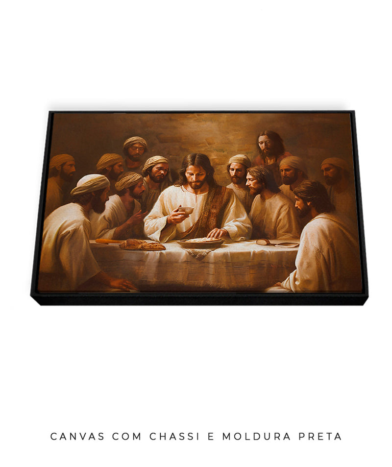 Jesus e os Apóstolos Reunidos – A Última Ceia | Quadro Decorativo alta resolução 4K 🍞🍷