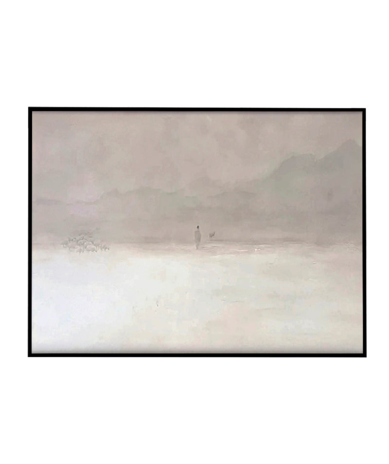Jesus Restaurando o Cordeiro | Quadro Cristão Minimalista tons terrosos - Decore PAZ 🐑