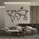 contorno desenho do mapa mundi vazado elemento sala de estar quadro na parede 