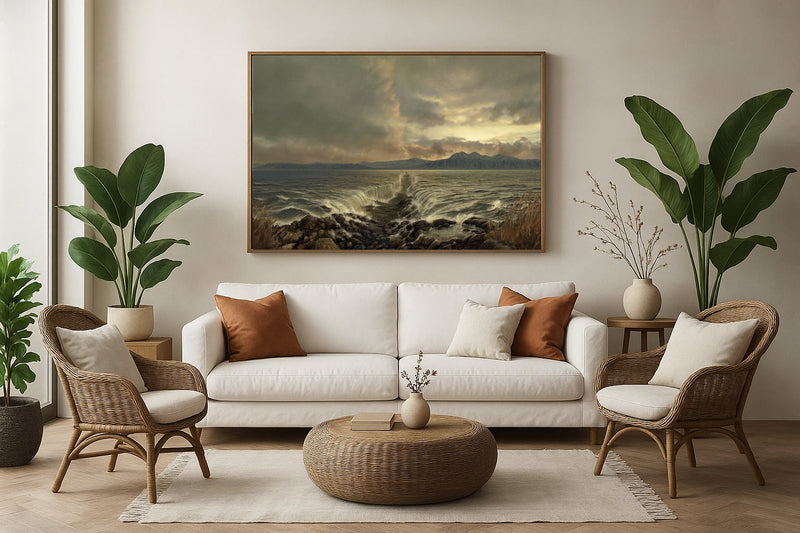 Mar Vermelho dividido: um passo de fé cria caminho no mar 🗺️🗾| Quadro Decorativo Representando a Bíblia - Decore PAZ Decore Paz