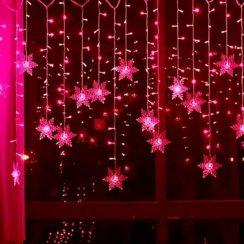 Varal de Luzes LED Flocos de Neve Natalino | Canto Decor Canto Decor