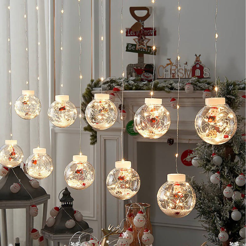 Varal de Luzes Decorativas Natal com 10 Bolinhas | Canto Decor Canto Decor