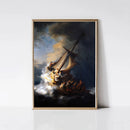 Quadro Decorativo Cristão: Tempestade no Mar da Galiléia Decore Paz