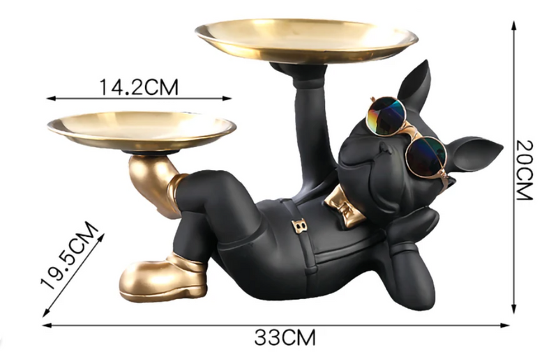 Escultura Bulldog Descolado - Porta Chaves Canto Decor