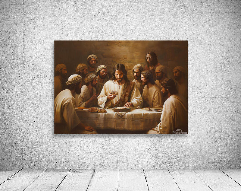 pao vinho e a ultima ceia de jesus e os discipulos
