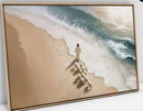 Quadro Cristão: Ele Me Guia em Águas Tranquilas | Salmo 23:2 – Arte Bíblica 4K Decore PAZ 🌊🐑