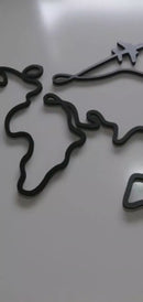 Painel Mapa Mundi Decorativo Para Parede Mdf  + Fita 3M dupla face | Decore PAZ