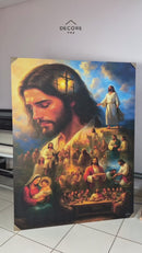 Quadro: A Jornada de Jesus | Arte Cristã, alta resolução 4K - Autoria Própria 🕊️🌊⛰️🙏🏼