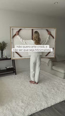 Jesus Restaurando o Cordeiro | Quadro Cristão Minimalista - Arte Cristã 4K Decore PAZ 🐑