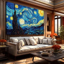 Leve sofisticação e arte para sua sala de jantar com o quadro decorativo “A Noite Estrelada” de Vincent van Gogh. Emoldurado em caixa branca minimalista, ele se torna o centro das atenções, combinando perfeitamente com taças, lustres e uma decoração elegante. Uma peça que transforma refeições em momentos de inspiração.

Ideal para quem busca uma atmosfera refinada com toque artístico, essa obra-prima transmite movimento, profundidade e emoção em cada pincelada.