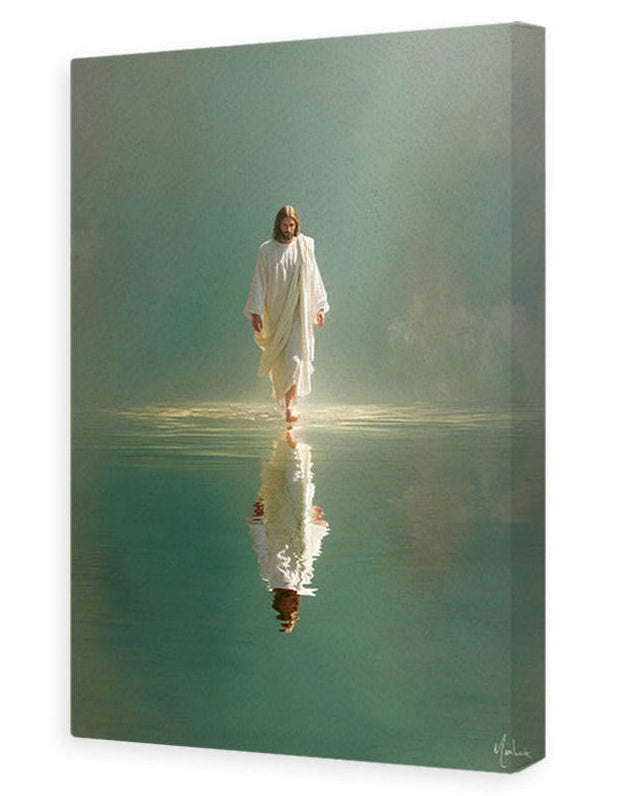 quadro de jesus caminhando no mar
