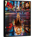 quadro de leão pequeno e adulto