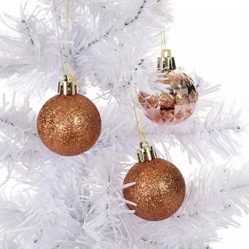 Árvore de Natal BRANCA |  1,2Metros 100 Galhos - base inclusa Canto Decor
